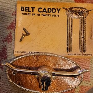 Calling All Cowboys,vintage Western Belt Caddy, All Original Pieces Included